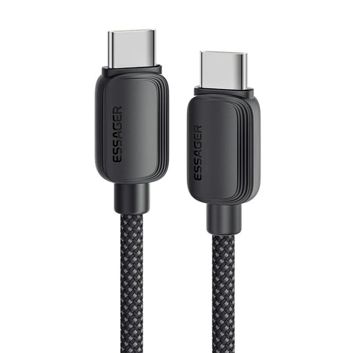 ESSAGER 3m C-C 100W Data Cable Type-C to Type-C Phone Fast Charging Cord - Black - 2