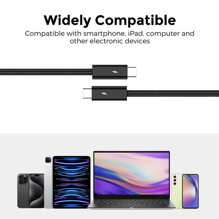 AHASTYLE XC03 1m USB-C Cable 240W Fast Charging Cord 40Gbps High Speed Data Cable Support 8K 60Hz - 5