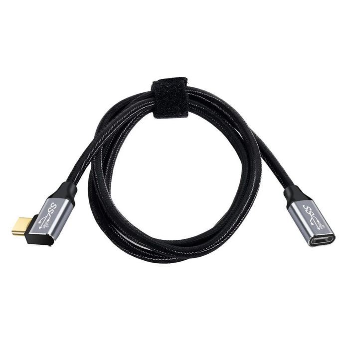 UC-058-RI-3.0M 3m 90 Degree Right Angled USB-C Male to Female Cable Alloy Connector Extension Cord - 2