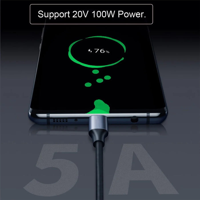 UC-058-RI-3.0M 3m 90 Degree Right Angled USB-C Male to Female Cable Alloy Connector Extension Cord - 5
