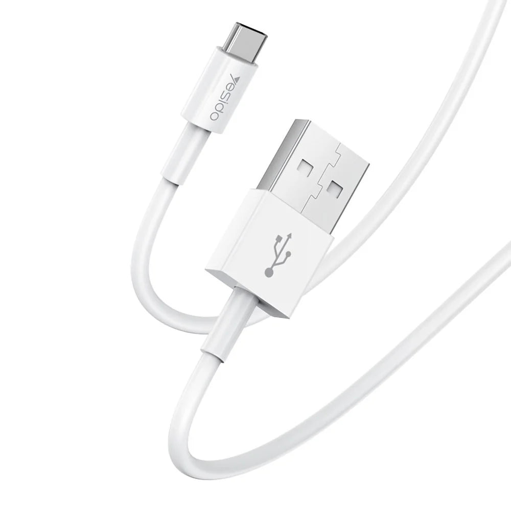 YESIDO CA22 2A Type-C Charging Cable Anti-Stretch PVC Flexible 1.2m USB Data Cable - 1