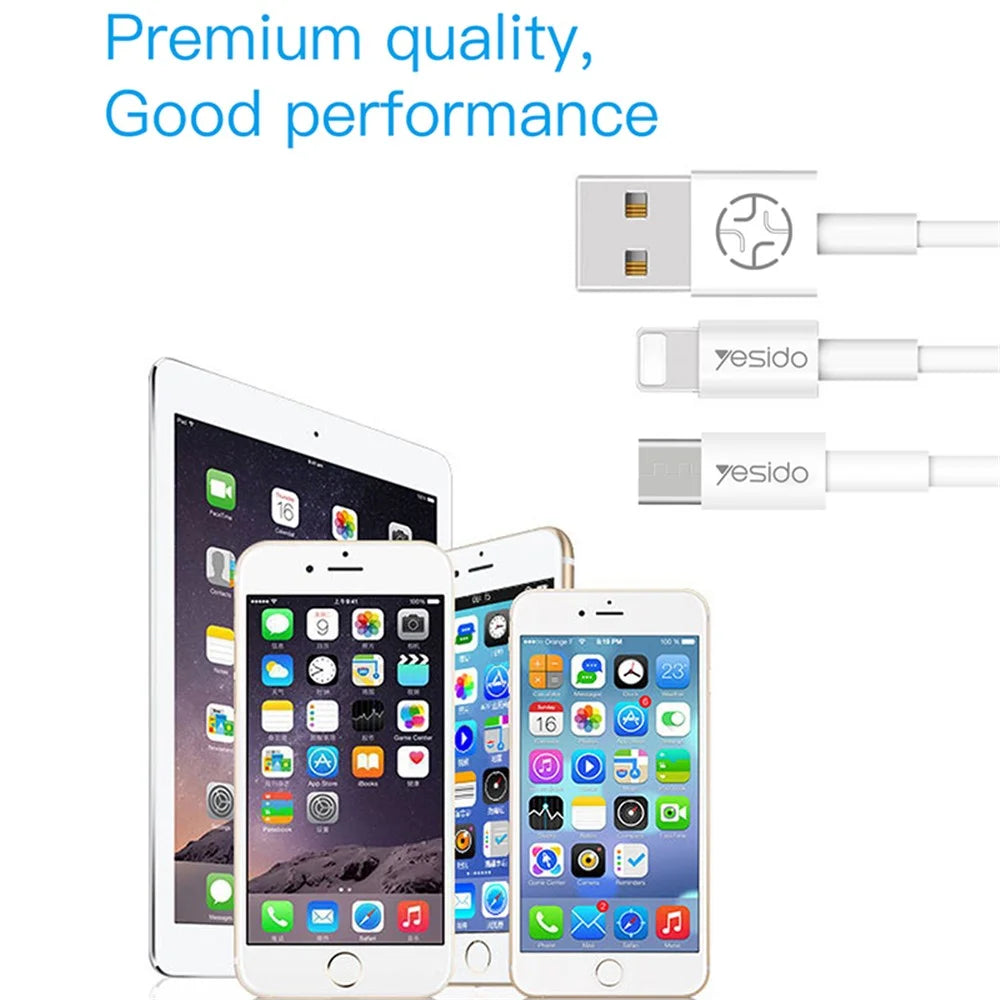 YESIDO CA22 2A Type-C Charging Cable Anti-Stretch PVC Flexible 1.2m USB Data Cable - 4