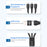 ENKAY Type-C / USB to iP / Type-C / Mcro USB Charging Cable, 2m 5A Fast Charging Data Cable - Black - 2