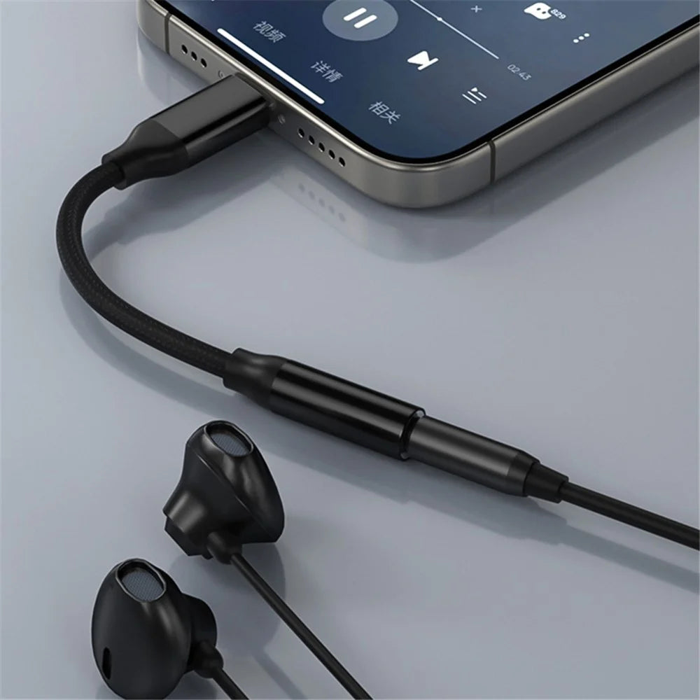 TIANSTON For iPhone 15 Type-C Male to 3.5mm Female Headphone Adapter Audio Cable - 2