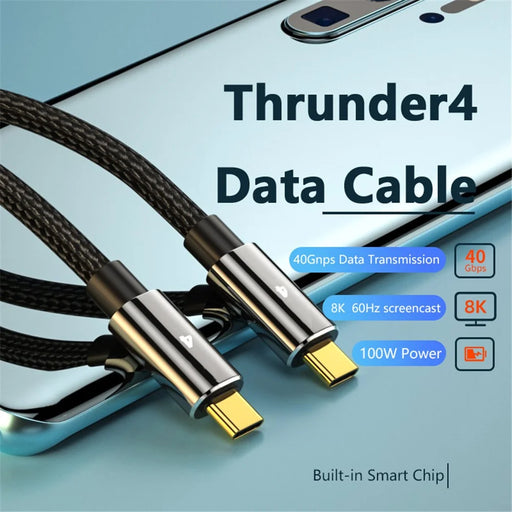 0.5m 100W 40Gbps 8K 60Hz Thunderbolt 4 Type-C Data Cord - 2