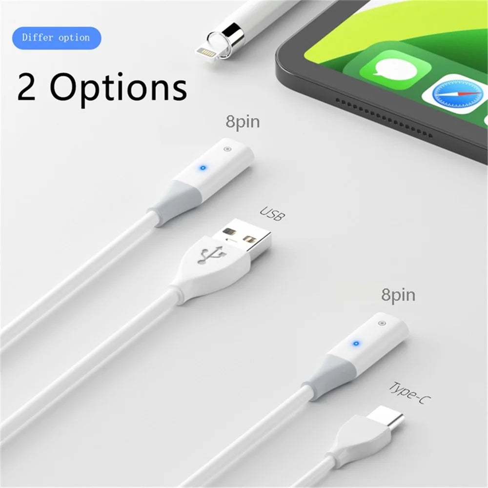 USB-C Adapter Cable for Apple Pencil (1st Generation) 50cm Charging Cable with Indicator Light - 4