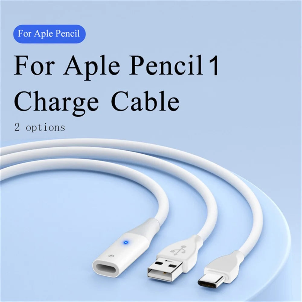 100cm USB-C Adapter Cable for Apple Pencil (1st Generation) USB-C Male to Pencil 1st Gen Charging Cord - 2