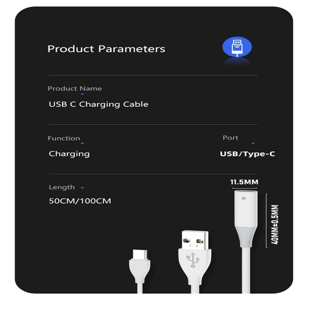 100cm USB-C Adapter Cable for Apple Pencil (1st Generation) USB-C Male to Pencil 1st Gen Charging Cord - 6
