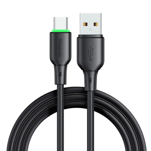 MCDODO Alpha Series CA-475 1.2m USB-A to Type-C Charging Cable 6A Silicone Data Transfer Cord - Black - 1