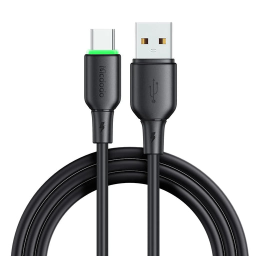 MCDODO Alpha Series CA-475 1.2m USB-A to Type-C Charging Cable 6A Silicone Data Transfer Cord - Black - 1