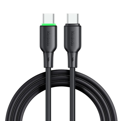 MCDODO Alpha Series CA-477 1.2m Type-C to Type-C Fast Charging Cable Silicone 65W Phone Charger Cord - Black - 1