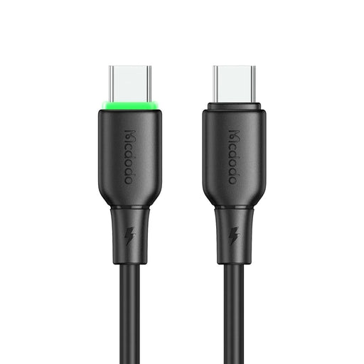 MCDODO Alpha Series CA-477 1.2m Type-C to Type-C Fast Charging Cable Silicone 65W Phone Charger Cord - Black - 2