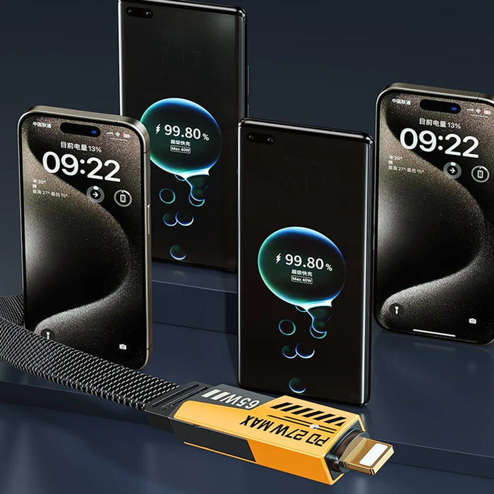 WEKOME WDC-25 4 in 1 1.2m Fast Phone Charger 65W Magnetic Charging Cable for Micro USB / Type C / IP Device - 6