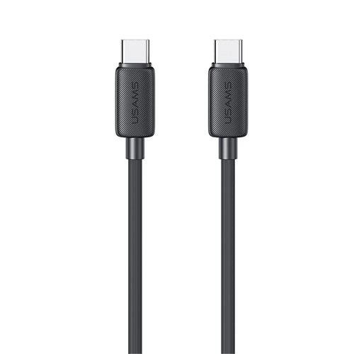 USAMS US-SJ696 2m PD 60W Fast Charging Cable Type-C to Type-C Charger Cord 480Mbps Charger Cable - Black - 1