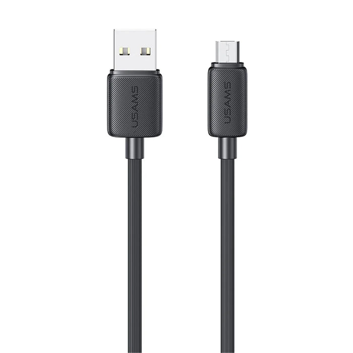 USAMS US-SJ690 1m Micro USB 2A Fast Charging Cable Copper Wire 480Mbps Data Transmission Cord - Black - 1