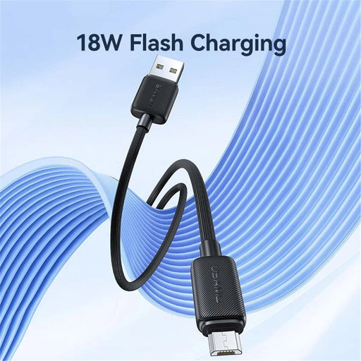 USAMS US-SJ690 1m Micro USB 2A Fast Charging Cable Copper Wire 480Mbps Data Transmission Cord - Black - 2