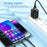 ENKAY 1.3m USB / Type-C to iP / Type-C / Micro USB 5A Fast Charge Data Cable with LED Indicator, Nylon Braided - Black - 3