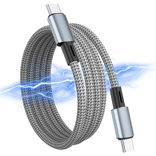1m Type-C to Type-C PD 100W Fast Charging Cable Magnetic Data Cord for Mobile Phones - 1