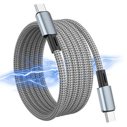 1.5m Type-C to Type-C PD 100W Fast Charging Cable Magnetic Phone Data Cord - 1
