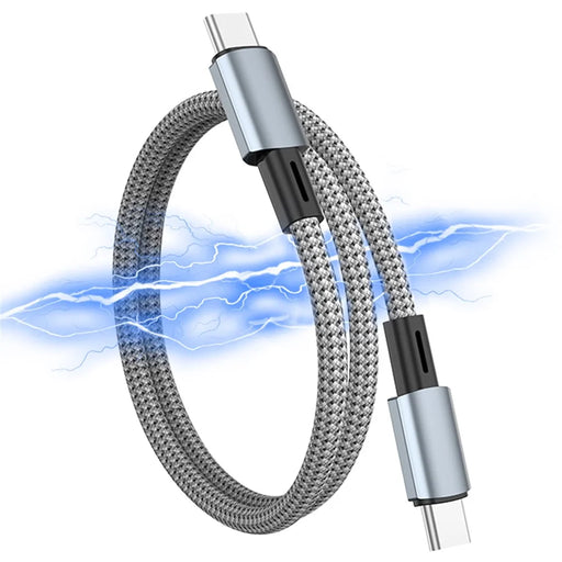 0.3m Type-C to Type-C Fast Charging Cable PD 100W Magnetic Storage Charging Cord - 1
