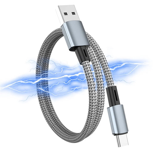0.3m Magnetic Storage USB to Type-C 18W Fast Charging Cable 480Mbps Data Cord - 1
