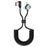 USB to Micro+Type-C+iP 3-in-1 Fast Charging Spring Cable Support Carplay - L-shaped Elbow - 1