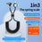 USB to Micro+Type-C+iP 3-in-1 Fast Charging Spring Cable Support Carplay - L-shaped Elbow - 2