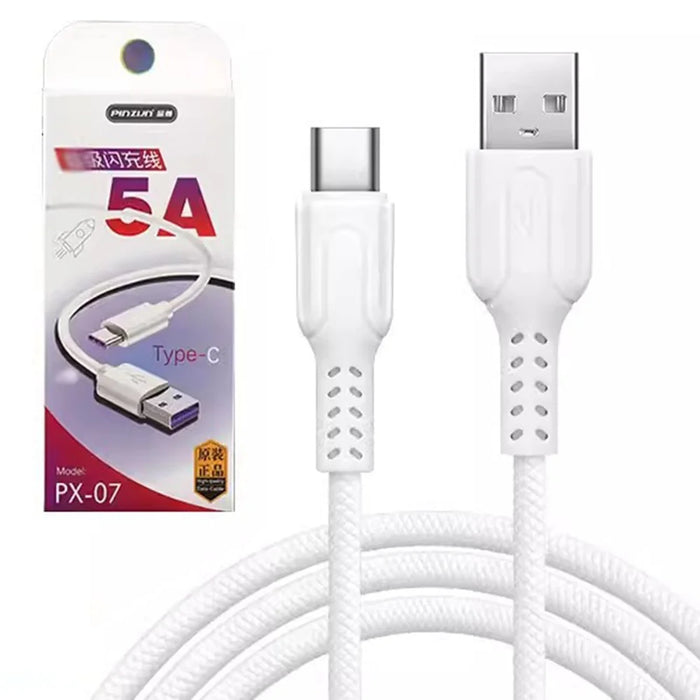 PINZUN 1m USB to Micro / Type-C Charging Wire 5A Fast Charger Cable for Smartphone / Tablet - Type-C - 1
