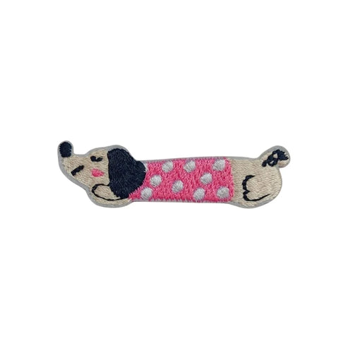 Cute Cartoon Dachshund Embroidered Patches Creative Self-Adhesive Appliques DIY Craft Decorations - No.1 - 1