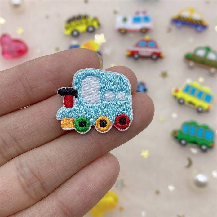 Cute Mini Car Embroidered Patches Creative Self-Adhesive Appliques DIY Craft Decorations - No.1 - 4