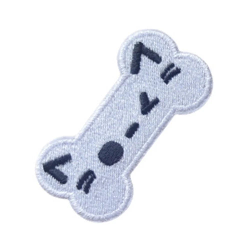 Cute Cartoon Expression Embroidered Patches Creative Self-Adhesive Appliques DIY Craft Decorations - No.1 - 1