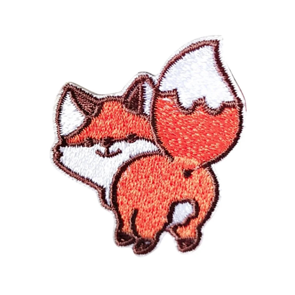 Cute Cartoon Turning Animal Embroidered Patches Creative Self-Adhesive Appliques DIY Craft Decorations - No.1 - 1