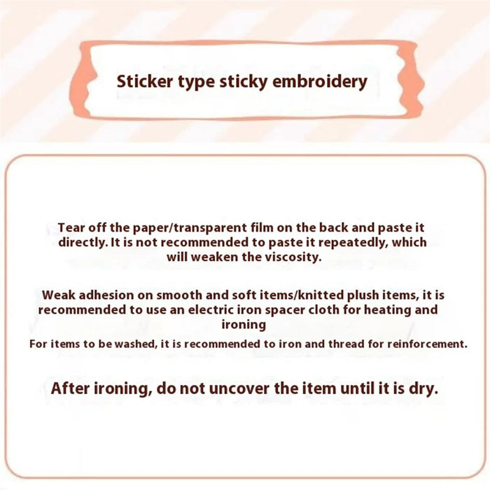 Creative Colorful Letter Embroidered Patches Creative Self-Adhesive Appliques DIY Craft Decorations - No.1 - 7