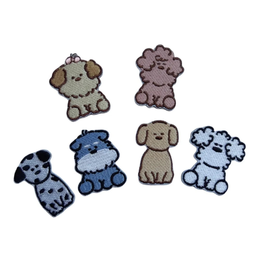 Cute Cartoon Dog Embroidered Patches Creative Self-Adhesive Appliques DIY Craft Decorations - No.1 - 5