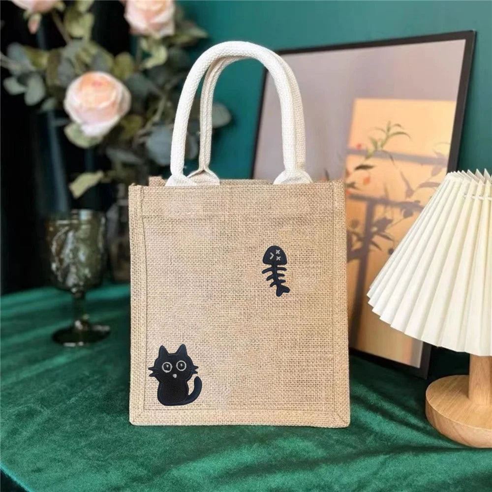 6 Pcs Cartoon Black Cat Embroidered Patches Creative Self-Adhesive Appliques DIY Craft Decorations - 4