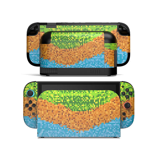 DOBE TNS-5192 For Nintendo Switch 2 Decorative Skin Sticker Full Body Protective Decal Colorful Joystick Grip Cover - teal - 1