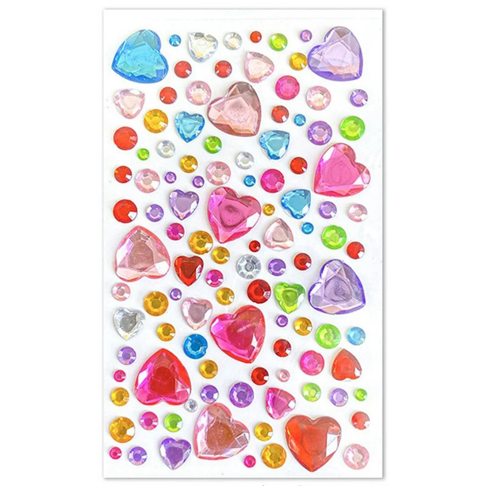 Crystal Rhinestone Stickers 3D Gem Decorative Phone Stickers DIY Craft for Scrapbooking - Large Heart - 1