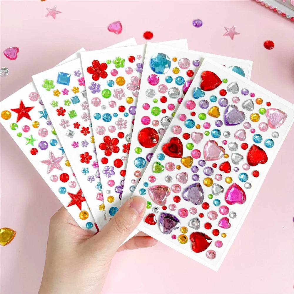 Crystal Rhinestone Stickers 3D Gem Decorative Phone Stickers DIY Craft for Scrapbooking - Large Heart - 2