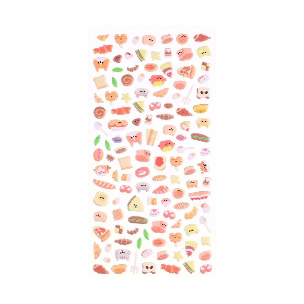 Creative 3D Bubble Foam Kids Cartoon Decoration Stickers Cute Lovely Animal Food Phone Stickers - Cute  /  Yellow - 1