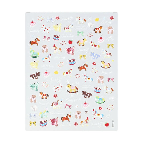 Creative 3D Embossed Decorative Stickers Cute Cartoon Decals for Phone Nail Notebook Laptop - Fireworks Pony - 1