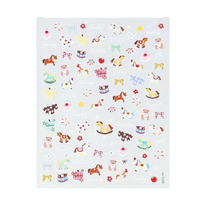 Creative 3D Embossed Decorative Stickers Cute Cartoon Decals for Phone Nail Notebook Laptop - Fireworks Pony - 1