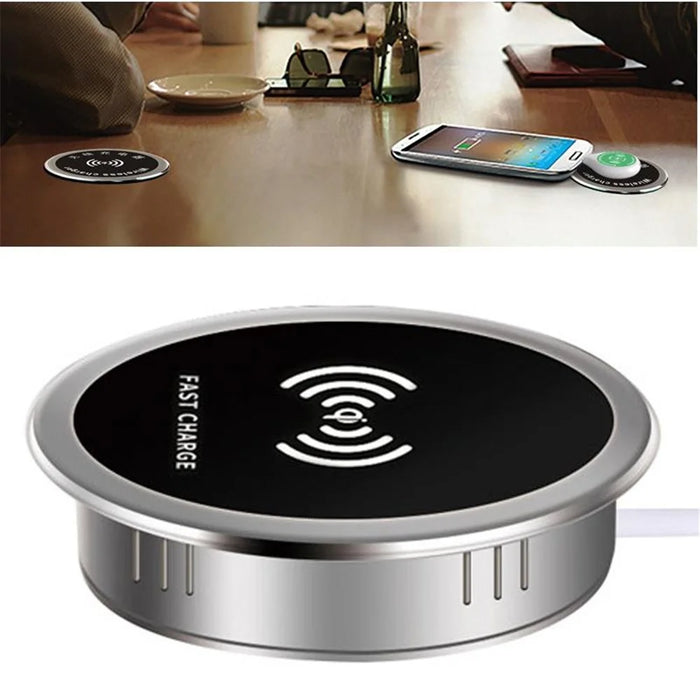 15W Embedded Desktop Wireless Charger Table Charging Pad - 1