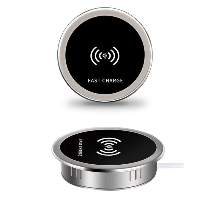 15W Embedded Desktop Wireless Charger Table Charging Pad - 4