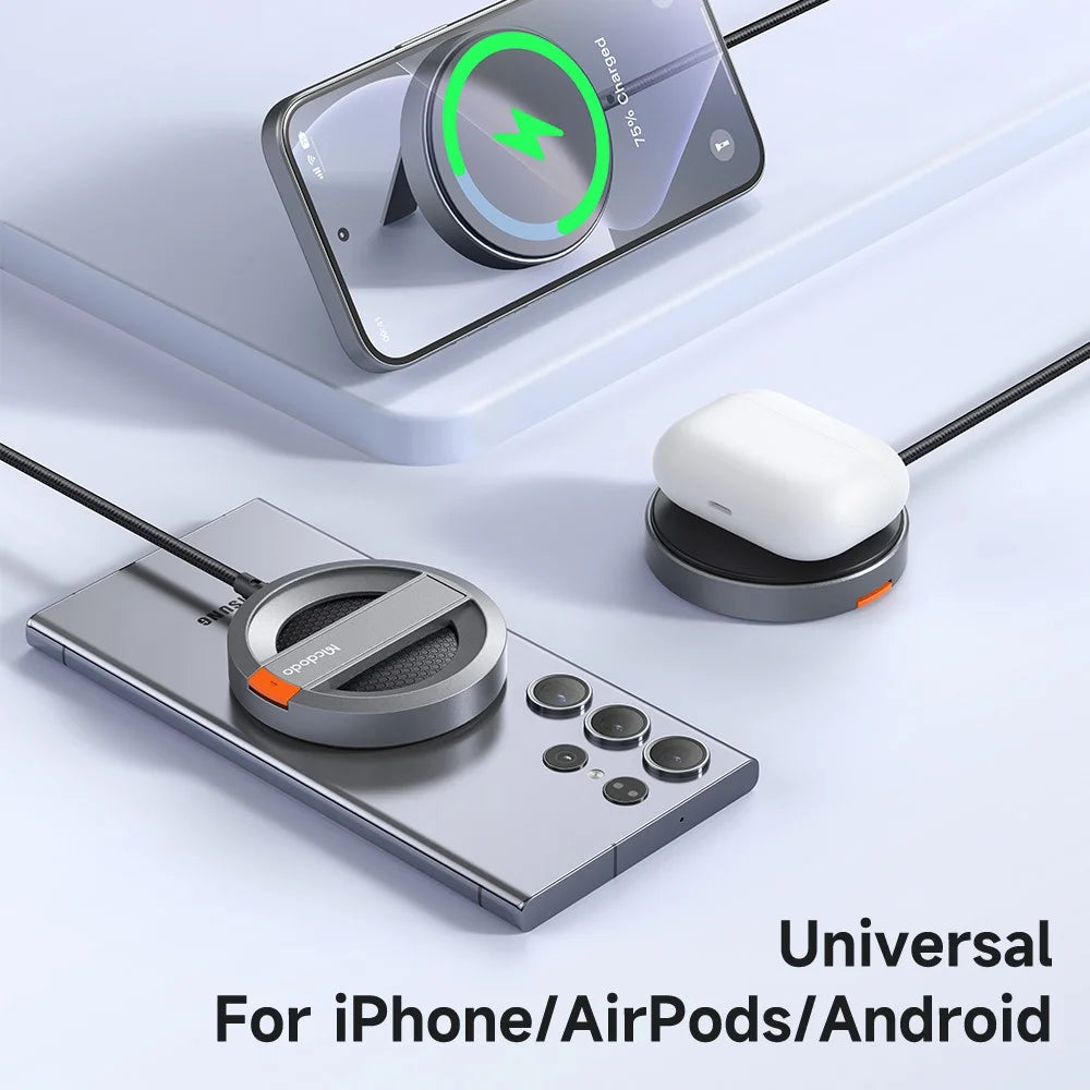 MCDODO CH-550 15W Magnetic Phone Wireless Charger with Foldable Stand - 7