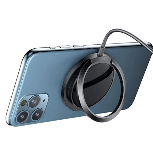 Magnetic Wireless Charger for iPhone 12 Series 15W Fast Charging Pad Desk Phone Mount Ring Holder Stand - 1