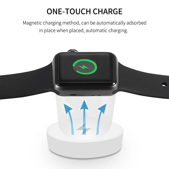 122cm USB to Type-C / 8-pin / Micro / Square Watch Wireless Charger Splitter Cable for Apple Watch / Phone, with Decoding Chip - Black - 3
