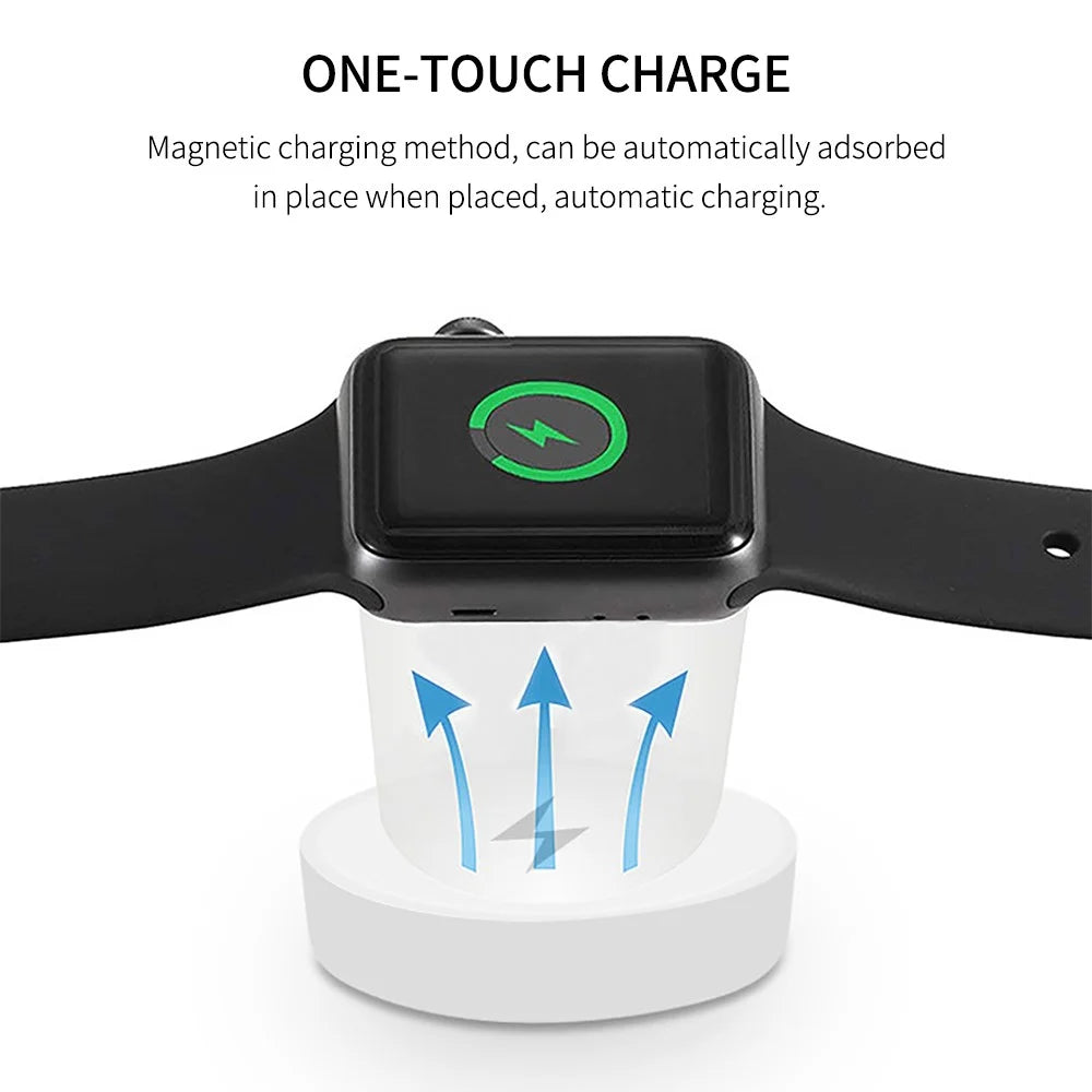 122cm for Apple Watch / Phone Type-C Plug 4-in-1 Charging Cable Watch Wireless Charging Dock, with Decoding Chip - Black - 3