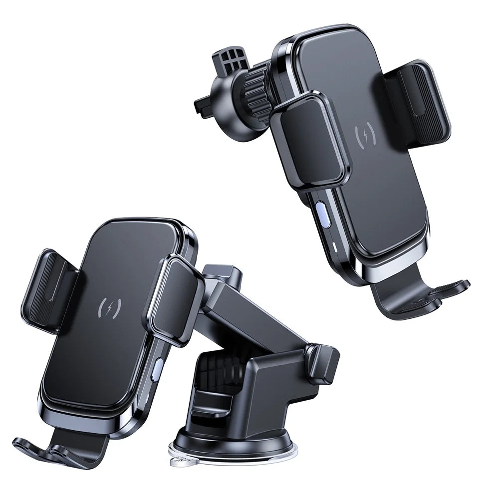 JLM02 Intelligent Wireless Car Charger 15W Fast Charging Phone Mount Windshield Dashboard Air Vent Phone Holder - 1