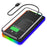 Car Anti-Slip Phone Charging Pad Button Control RGB Light Wireless Charger with 0.3m USB Cable (Square) - 1