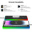 Car Anti-Slip Phone Charging Pad Button Control RGB Light Wireless Charger with 1m USB Cable (Square) - 4